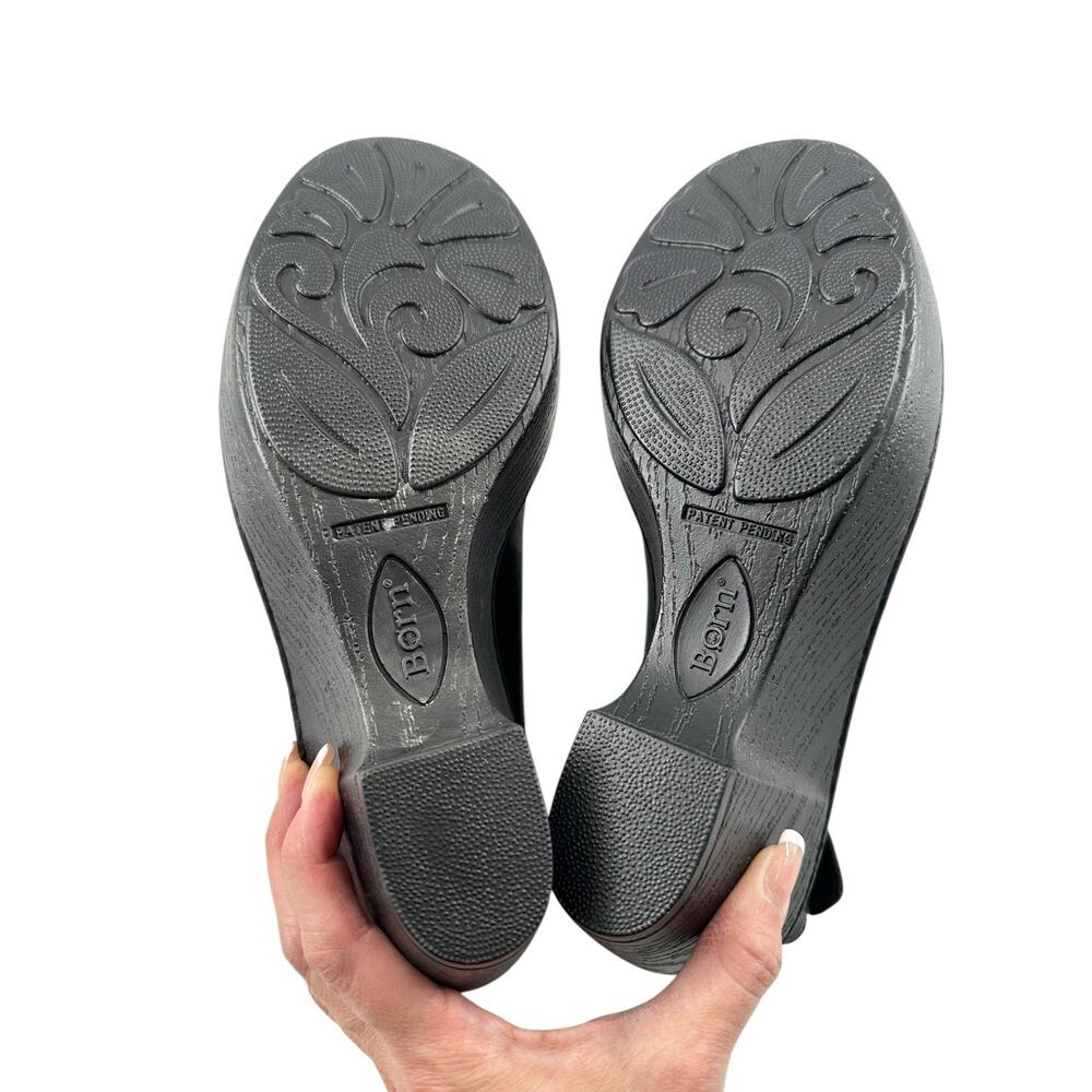 Born Black Leather Slingback Clogs Heels Women Size US 9M Comfort Casual Career - Picture 11 of 11